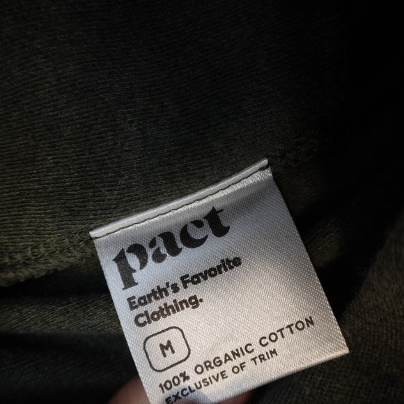 Pact Coastal 100% Organic Cotton Split Hem Pant Green Size Medium - Picture 6 of 9